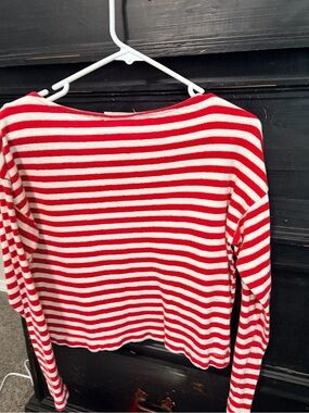 Universal Thread Red & White Striped Crewneck Sweater